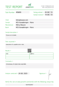 Hilma Biocare HCG Gonadotropin 1vial/2000IU