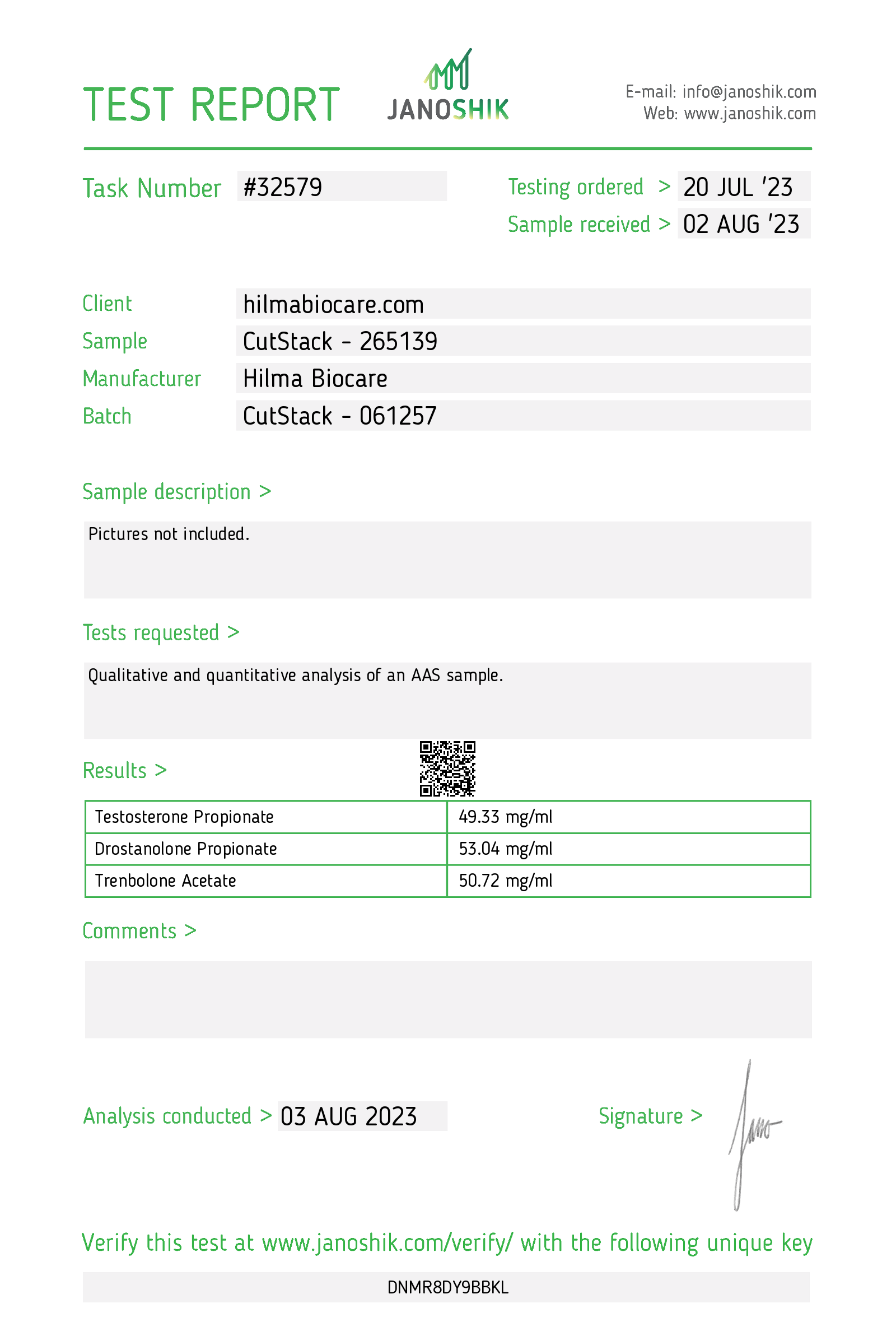 Hilma Biocare Cut Stack (Tren.Ac, Drost.Pr, Test.Pr) 10ml/150 mg/ml Hilma Biocare Cut Stack (Tren.Ac, Drost.Pr, Test.Pr) 10ml/150 mg/ml