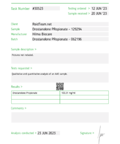 Hilma Biocare Drostanolone Propionate 10ml/100 mg/ml