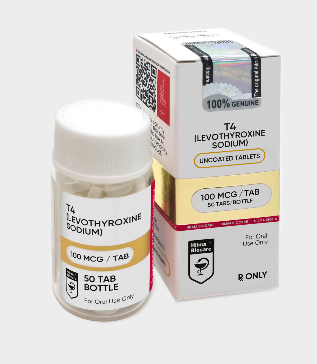 Hilma Biocare T4 (Levothyroxine sodium) 50tabs /100 mcg/tab Hilma Biocare T4 (Levothyroxine sodium) 50tabs /100 mcg/tab