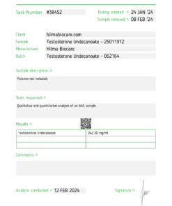 Hilma Biocare Testosterone Undecanoate 10ml/250 mg/ml