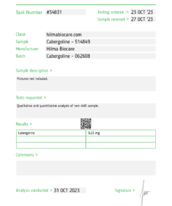 Hilma Biocare Cabergoline 10tabs /0,25 mg/tab